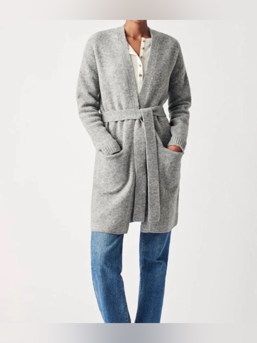Faherty Gray Legend Sweater Coat